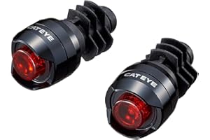 CatEye Orb Bar End Bike Light Set - Compact LED Bar End with 3 Modes | Tool-Free Install & Long Battery Life | Light for Bikes | Bicycle Indicator Lights for Day & Night Visibility
