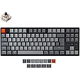 Keychron K8 Tenkeyless Wireless Mechanical Keyboard for Mac, Bluetooth ISO-UK-Layout RGB Backlight Multitasking Type-C Wired Gaming Keyboard for Windows with Gateron Brown Switch, Aluminum Frame