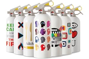 EXTINGUA Estintore Casa Omologato ABC 1 kg Estintore a Polvere con Presa Antipanico Regalo Uomo Donna Uso Domestico, Giardino, Auto, Barca, Mini Estintore Esterni - 1 pz