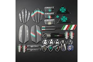 HENGYUESHANG pour Alfa Romeo Voiture Logo Emblème Badge Autocollants, pour Mito 147156159166166 4C Giulietta Giulia Mito Spider GT Car Styling Accessories (S)