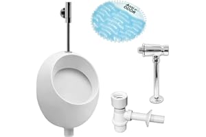 VBChome A50132 Kit d'urinoir en céramique haut de gamme Blanc