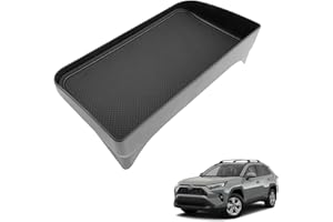 Coleya Caja de Almacenamiento para Salpicadero Central Compatible con Toyota RAV4 2019-2025, Bandeja de Consola Central, Organizador de Consola Central con Alfombrilla Antideslizante Negro