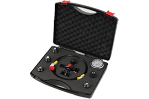 Lfhelper Hydraulic Accumulator Nitrogen Charging Filling and Pressure Test Kit with 25 MPa Gauge, 2 M Hose, Multiple Adapters for Accurate Pressure Testing and Maintenance