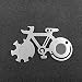 Produktbild Bigherdez Fahrrad Form Mountainbike Werkzeugkarte Outdoor Multi-Tool Überlebensmesser Karte Werkzeug Mit Skala Dosenöffner Schraubendreher Schneiden