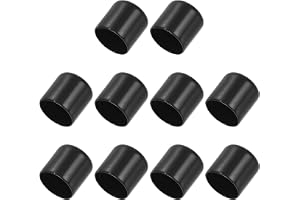 PATIKIL 25 mm vinyl gummiändkåpor, 10-pack flexibla bultskruvskydd lock runda gängskyddskåporna för metallrör stångbultar