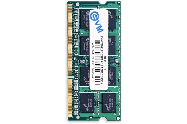 EVM 8GB DDR3 Laptop RAM 1600MHz SO-DIMM 1.35V Low Voltage 204-PIN Pin, Intel & AMD Compatible High-Speed Laptop Memory Upgrade 10 Year Warranty (EVMT8G1600S86P)
