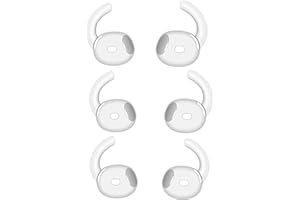 WIKI VALLEY [3 Pairs] Replacement Ear Tips Hooks for Airpods 4, Ultra-Thin Silicone Eartips for Airpods4 NOT Fit in The Charging Case (White)