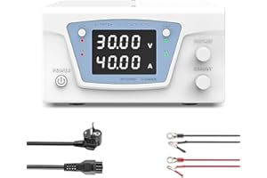 WANPTEK POWER Alimentation de Laboratoire 30V 40A, Alimentation Haute Puissance 1200W, Alimentation Stabilisée Réglable avec Protection OCP/OUTPUT et Affichage LED 4 Chiffres Haute Précision