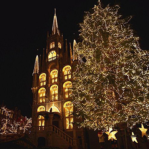 300er Led Lichterkette Strombetrieben mit Stecker Außen und Innen für Garten Hochzeit Weihnachten Party Warmweiß Gresonic (300 Led Warmweiß) - 6