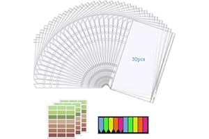 SIMDAO A5 Binder Taschen Set, enthält 30X 6 Löcher Binder Reißverschlus,Wasserdichter Reißverschluss Loseblatt Ordner mit Aufkleber, Budget Umschläge für Dokumente, Notizbücher, Karten, Bargeld, Fotos