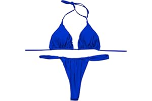 riou 2025 Conjuntos De Bikinis para Mujer Push Up Sexy Brasileño Bañador Halter Baño De Natacion Bañadores Deportivos Cuello En V con Relleno y Tanga Bikini De Dos Piezas Original Surf Vikinis