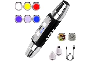 YZYOE Six LEDs Rechargeable Gemstone Flashlight Jade Appraisal Light, Super Bright Jewelry Diamond Detector Lamp.