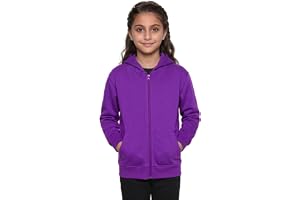 GW CLASSY OUTFIT Barn Flickor Pojkar Dragkedja Huvtröja Unisex Fleece Dragkedja Toppjacka PE Skolsvett Huvtröja Ledig Mode UK Storlek 4-13 år
