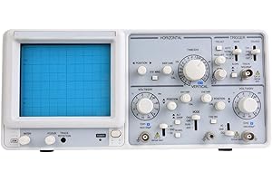 JEANOKO Oszilloskop Universal Hochempfindliches langlebiges 2-Kanal-Oszilloskop Analoges Oszilloskop mit Oszilloskop-Sonde für die Industrie(European regulations)