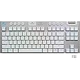 Logitech G915 Tkl Tenkeyless Lightspeed Wireless Rgb Mechanical Gaming Keyboard, Low Profile Switch Options, Lightsync Rgb, Advanced Wireless And Bluetooth Support - US - Tactile Switch - White