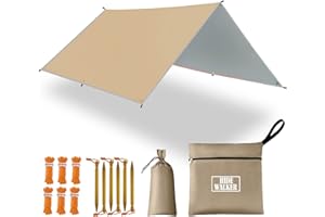 HIDEWALKER Ultra Leggero Tarp 3x4m Impermeabile Tenda Parasole Telo Campeggio Pavimento Telone per Amaca