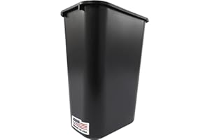Rubbermaid Commercial Products Fg295700Bla Corbeille à papier de bureau en résine plastique, 41 litres, noir