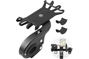 MaxEarn Uniwersalny uchwyt na telefon komórkowy, rower, 360°, uchwyt na telefon komórkowy, motocykl, uchwyt na kierownicę do iPhone'a 4,7-6,5", smartfonów z systemem Android, urządzeń GPS, uchwyt na telefon do rowerów wyścigowych, wózków dziecięcych/rowerów górskich