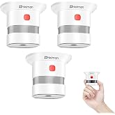 Heiman Mini Photoelectric Smoke Detector, 10 Year Replaceable Battery, CE/DBI/UKCA Certifications, Reddot Award, Independent