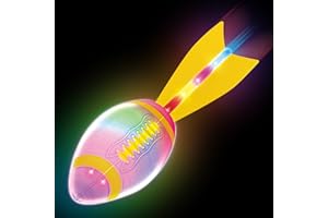Faburo Vortex Foam Football, Soft Vortex Howler Light up Football for Long-Distance Throws, Rechargeable 12 Color-Changing Great for Pool and Beach, Throwing Rocket for Kids Ages 8-12