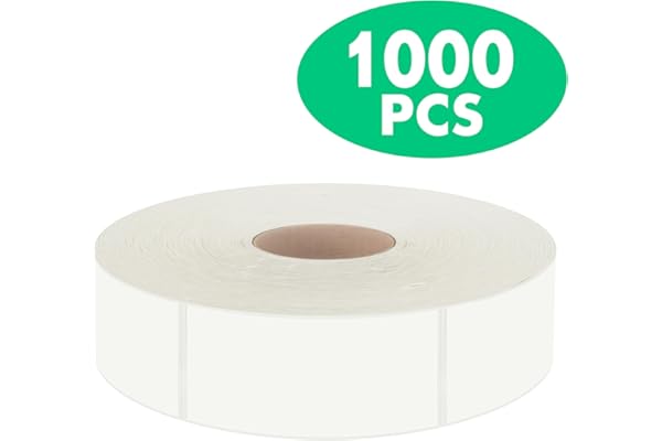 1000 étiquettes de congélateur amovibles vierges résistant à l’huile et l'eau avec ligne de perforation pour les récipients alimentaires Bocaux Garde-manger Organisation (chaque mesure 2.5 x 5 cm)