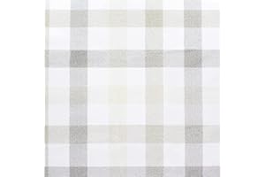 ORYX Mantel Hule Redondo Cuadros Beige Impermeable Antimanchas PVC Ø 140 cm. Uso Interior y Exterior