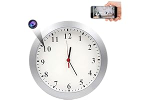 KALESER Spy Wall Clock Camera, Hidden Spy Camera Clock HD 1080P Clock camera Nanny Camera with Motion Detector Video Recorder for Home Security and Office Security, No WIFI Needed