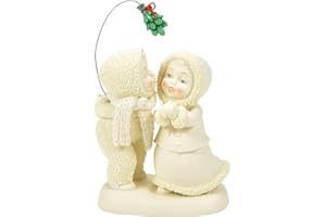 Department 56 Snowbabies Christmas Jubilee Mistletoe Kisses Figurine, 4.96 Inch, Multicolor