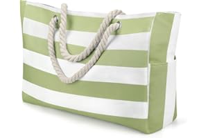 Deciniee Extra Large Beach Bag for Women: Waterproof Beach Tote Bag - Foldable Summer Beach Bags with Zip and Pockets