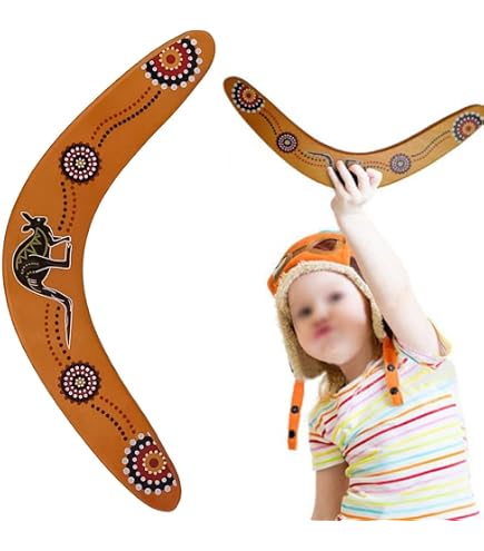 Boomerang Fanabolo - Envergure 44.5cm, Portée 20m - Niveau Expert - Bois De Bouleau