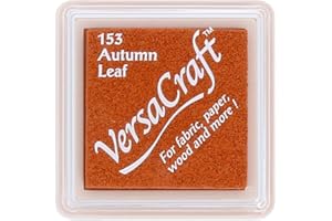 TSUKINEKO Versacraft Ink vks-153 Stamp Fabric Autumn Leaf Small Cube 25 x 25 mm