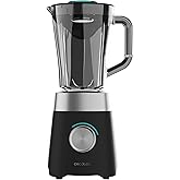 Cecotec Glass Blender 20000RPM Power Black Titanium 1300MAX B Pro | 1300W, Blade 4 Titanium Blades, AS Plastic Jug 1.5L, 2 Sp