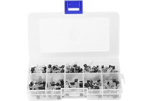 TYENAZA 200 Pezzi Kit di Transistor di Potenza Assortiti Multiuso, PNP, NPN, 10 Values, BC327, BC337, BC517, BC547, BC548, BC549, BC550, BC556, BC557, BC558