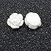 Goldenssy 24Pcs/Lot 10mm 3D Resin Flower Rose Nail Art Kit Manicure Nail Sticker Pattern Real For Gel UV Decoration Instead of Acrylic Liquid and Powder - White