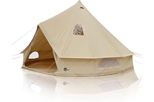 your GEAR Tenda Desert 8 Pro UV50+ in cotone, tenda da campeggio Tipi, tenda familiare con vasca cucita