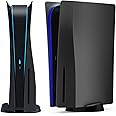 ElitePlay Black Faceplates Cover for PS5 Case Replacement Plate Shell Matte Black Accessories for Playstation 5 Disc Edition
