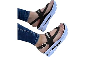 NUSGEAR 2023 Baskets Chaussures femmes Faciles à mettre et à enlever Sandales compensées à Chaussures à semelles épaisses Sandales De Sport à Glissière Orthopédiques Pour Femmes, Sandales Confortables Sport