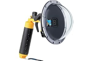 SOONSUN Dome Port per GoPro Hero 12 11 10 9 Nero 45 M Impermeabile Dome Port Lens con Custodia per GoPro Hero 9 10 11 12 Nero Fotocamera Subacquea Photograhpy Accessori