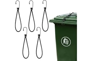 MEUNHY Wheelie Bin Lock, 5 PCS Bin Locks Wheelie, Universal Wheelie bin Locks, Enhanced Security to Keep Out Neighbours & Wildlife for Use in High Winds Storms, Prevent Animals Rummaging, Wind & Spilling