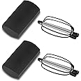 Aolso Foldable Reading Glasses, Blue Light Blocking Glasses, Anti Eyestrain/Glare, Metal Frame Compact Small Portable Glasses with Hard Case, Spring Hinge Readers for Women Men