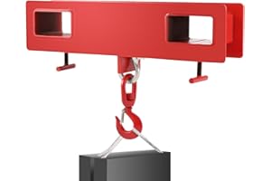 VEVOR Mophorn Chariot Elévateur Crochet 2 Tonnes / 3 Tonnes Crochet De Levage Double Fork Design Levage Palan (2T)