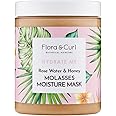 Flora & Curl Hydrate Me Rose Water & Honey Molasses Hair Moisturiser Mask | Rinse-Out Curly Hair Cream for Deep Conditioning | Damaged Curly Hair Treatment