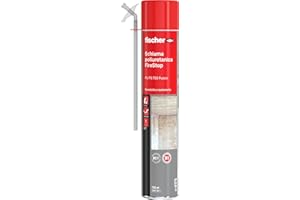 Fischer PU FS Schiuma Poliuretanica Resistente al Fuoco, Manuale, Erogatore incluso, per Applicazioni Antifuoco, 542395