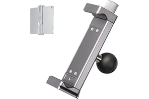 FANAUE PD-01ES Soporte Tablet Coche Compatible con RAM Mount B tamaño Brazo de Doble Enchufe, Rotación de 360° Soporte iPad Salpicadero, Soporte iPad Coche para 5,5-12,9" iPad teléfonos y Tablets.