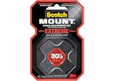Scotch Mount Extreme Strong Tape 1 in x 60 in roll (25.4mm x 1.52m) | Holds 13.6kg whole role | Black color | maximum strengt