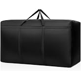 Zyluniy Storage Bag for Garden Cushions, 110 x 60 x 35 cm, Water-Resistant Oxford Bag, Anti-UV, Protective Cover for Garden F