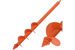 Insaga Garden Auger Drill Bit, 61x7.6cm Auger Post Hole Digger for Bulb Planting,Bedding/Seeding/Fence Mailbox Post, Suits 10mm Hex Drive Drill