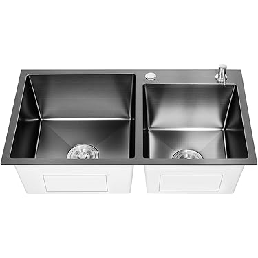 Wasbak Voor Zwaar Gebruik, Met Wasbord En Afvoerkits, SUS304 Wasbak, Roestvrijstalen Gootsteen, Drop-in Of Onderbouw Wasbad, Voor Wasruimte, Kelder, Garage (Color : Right, S : 80cm