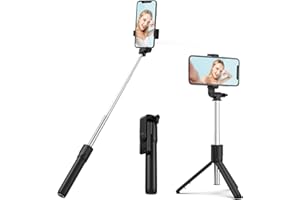 XIHAMA Kijek do selfie ze stojakiem, przenośny statyw do telefonu i bezprzewodowy pilot zdalnego sterowania, uchwyt na telefon komórkowy kompatybilny z iPhone, Samsung, Xiaomi i smartfonami z systemem