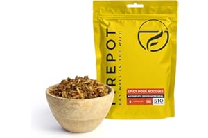 FIREPOT Spicy Pork Noodles - Healthy Dehydrated Expedition Food (Regular)